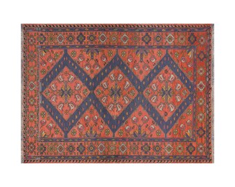 7.1 x 11 feet, Caucasian Kilim, Vintage Kilim,Turkish Soumak, Decorative Large Soumak, Sumak Rug, Soumak Rug,Caucasian Soumak,