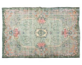 Large Rug, Area Rug, Turkish Rug, Vintage Rug, 4.11 x 8.3 feet, Antique Rug, Oriental Rug, Handmade Rug, Decorative Rug, Oushak Rug,Old Rug