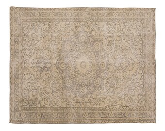 Large Rug, Area Rug, Turkish Rug, Vintage Rug, 6.11 x 9.11 feet, Antique Rug, Oriental Rug, Handmade Rug, Decorative Rug,Oushak Rug,Old Rug
