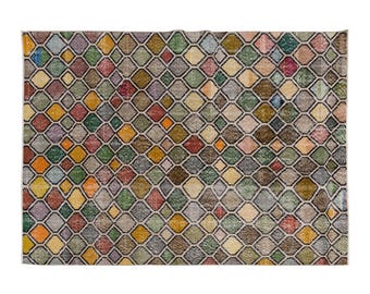 Turkish Rug, Vintage Rug, 5.2 x 7.8 feet, Oushak Rug, Antique Rug, Oriental Rug, Handmade Rug, Decorative Rug, Muted Rug, Old Rug,Area Rug