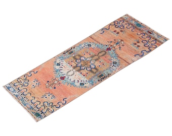 1'11 X 5'7 ft Vintage Rug Runner,Floor Oushak Rug,Hallway Turkish Rug Runner,Oushak Rugs,long runner, narrow long runner,Oushak Long Runner