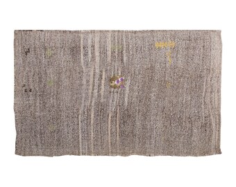 Minimalist Kilim Rug,Goat Hair Turkish Rug,Solid Kilim Rug 5'7 x 9'7 feet,Minimal Kilim Rug,170x293cm,Goat Hair Turkish Kilim Rug