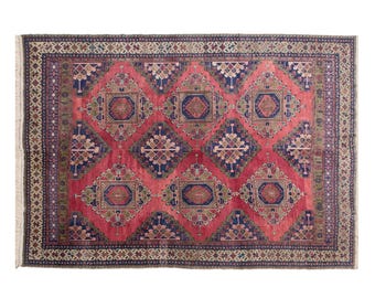 Bohemian Turkish Oushak Rug, 60+ Years Old – Handwoven Wool on Wool, Naturally Dyed, Vintage Anatolian Design – 250x350 cm / 8.2x11.5 ft