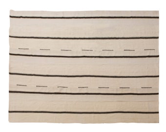 Striped Design Turkish Kilim Rug,Stripe Kilim Rug,235x324cm,Minimalist Modern Kilim Rug,Striped Turkish Rug, Striped Kilim Rug 7'9x10'8 feet