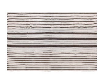 Vintage Turkish Striped Kilim Rug, 4.9x8 ft, 150x245 cm, Handwoven Area Rug
