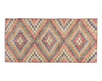 Vintage Rug, Area Rug, Turkish Rug, 2.11 x 6.11 feet, Oushak Rug, Antique Rug, Oriental Rug, Handmade Rug, Decorative Rug,Large Rug,Old Rug