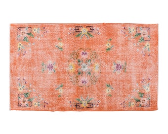 Vintage Rug, Area Rug, Turkish Rug, 3.11 x 6.11 feet, Oushak Rug, Antique Rug, Oriental Rug, Handmade Rug, Decorative Rug,Muted Rug,Old Rug