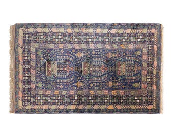 Vintage Konya Rug, 3.8x6.7 ft, 115x205 cm, Handwoven Turkish Wool Rug