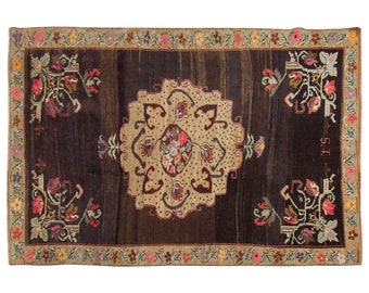 Area Rug, "Turkish Rug, Vintage Rug, 5 x 7.7 feet, Oushak Rug, Antique Rug, Oriental Rug, Handmade Rug, Decorative Rug, Large Rug, Old Rug