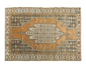 Turkish Rug, Vintage Rug, 4x6 feet, Oushak Rug, Antique Rug, Oriental Rug, Handmade Rug, Decorative Rug, Old Rug,Area Rug