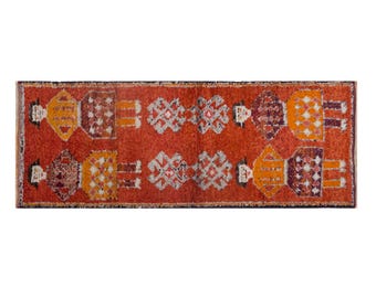 Handmade Turkish Runner 92x265 cm (3'0" x 8'8"), Vintage Wool, 60+ Years Old Long Corridor Rug
