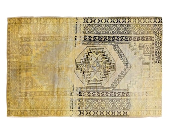 4x7 rug, 3.8 x 6.9 rug, Oushak Rug, Area Rug, Turkish Rug, Vintage Rug, 3.8 x 6.9 feet, Antique Rug, Oriental Rug, Handmade Rug, Old Rug