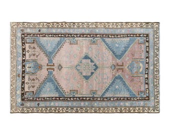 Turkish Rug, Vintage Rug, 4'6 x 6'4 feet, Oushak Rug, Antique Rug, Oriental Rug, Handmade Rug, Decorative Rug, 136 x 192 cm Rug