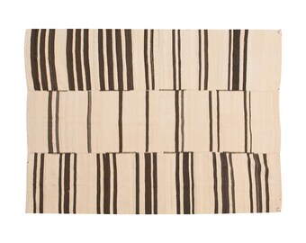 6'01 x 8'2 feet,Minimal Kilim Rug, Striped Design Turkish Kilim Rug,Stripe Kilim Rug,Minimalist Kilim Rug,Turkish Kilim Rug ,185x250 cm