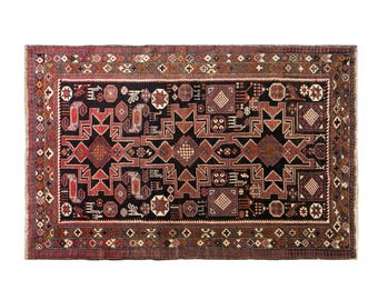 Turkish Vintage Rug 4'9" x 7'5" (145x225 cm), 60+ Years Old Handmade Oushak Rug, Antique Rug, Area Rug, Bohemian Rug