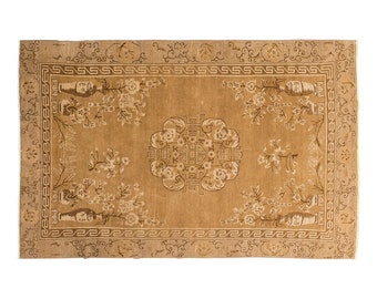Turkish Rug", Vintage Rug, Area Rug, 5.9 x 10 feet, Oushak Rug, Antique Rug, Oriental Rug, Handmade Rug, Decorative Rug,Large Rug,Old Rug