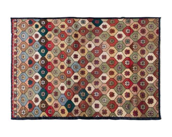 Vintage Rug, Area Rug, Turkish Rug, 4.3 x 7.1 feet, Oushak Rug, Antique Rug, Oriental Rug, Handmade Rug, Decorative Rug, Large Rug, Old Rug