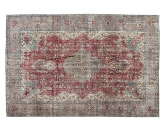 Area Rug, "Turkish Rug, Vintage Rug, 4.9 x 8 feet, Oushak Rug, Antique Rug, Oriental Rug, Handmade Rug, Decorative Rug, Muted Rug, Old Rug