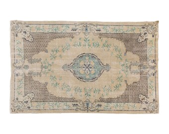 5x9 rug, 5.3 x 8.9 rug, Turkish Rug, Vintage Rug, Area Rug, 5.3 x 8.9 feet, Oushak Rug, Antique Rug, Oversized Rug, Large Rug, Old Rug