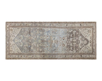 Vintage Turkish Rug, 3.1x9.3 ft, 95x282 cm, Handwoven Wool Rug