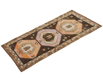 Runner Rug, "Antique Rug, 4.11 x 12.4 feet, Oushak Rug, Vintage Rug, Turkish Rug, Hallway Rug, Floor Rug, Kitchen Rug, Wool Rug, Old Rug