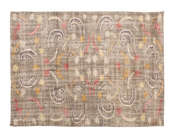 Large Rug, Area Rug, Turkish Rug, Vintage Rug, 6.7 x 9.4 feet, Antique Rug, Oriental Rug, Handmade Rug, Decorative Rug, Oushak Rug,Old Rug