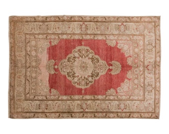 Vintage Rug", Area Rug, Turkish Rug, 4.9 x 6.9 feet, Oushak Rug, Antique Rug, Oriental Rug, Handmade Rug, Decorative Rug, Large Rug, Old Rug