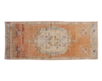 Vintage Rug, Turkish Rug,Oushak rug,Small oushak Rug,Area Rug,Shabby Rug, Small Area Rug,Small Rug, 2'4 x 5'11 feet / 70 x 180 cm