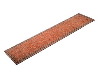 3'3x15'5 feet Vintage Rug Runner,Floor Oushak Rug,Hallway Turkish Rug Runner,Oushak Rugs,long runner, narrow long runner,Oushak Long Runner