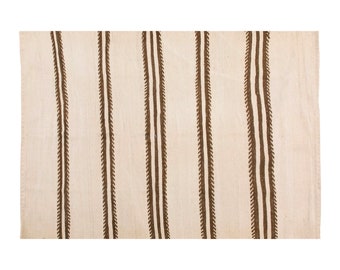 Minimal Kilim Rug", Oushak Rug, Area Rug, Floor Rug, Minimalist Rug, Kilim Rug, Kilim, Striped Kilim Rug, 3'5 x 5'6 feet, 103 x 168 cm