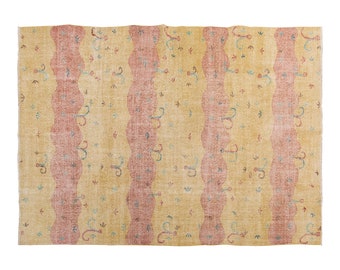 Vintage Rug", Area Rug, Turkish Rug, 7.2 x 10.3 feet, Oushak Rug, Antique Rug, Oriental Rug, Handmade Rug,Decorative Rug, Muted Rug,Old Rug