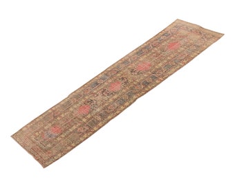 2'4 X 11'11 Floor Turkish Runner,Oushak Rug Runner,Vintage Runner Rug,Oushak Rug Runner,Handmade Rug,Floor rug runner,Home Decor Rug Runner