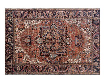 Vintage Turkish Oushak Rug – 60+ Years Old – Handmade Wool Area Rug – 260 x 345 cm / 8.5 x 11.3 ft – Antique Rug – One of a Kind Piece