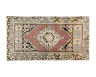 Turkish Rug, Vintage Rug, 4 x 7 feet, Oushak Rug, Antique Rug, Oriental Rug, Handmade Rug, Decorative Rug,120 x 208 cm Rug