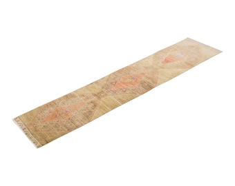 Runner Rug, Antique Rug,2'4 x 12'8 feet, Oushak Rug, Vintage Rug, Turkish Rug, Hallway Rug, Floor Rug, Kitchen Rug, Wool Rug, Old Rug