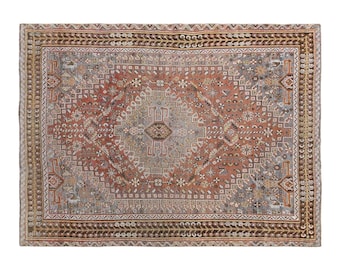 Vintage Turkish Rug, 4.8x6.4 ft, 147x195 cm, Handwoven Wool Rug