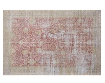 Vintage Turkish Oushak Rug 208x315 cm (6.8x10.3 ft) | Large Area Rug | 60+ Year Old