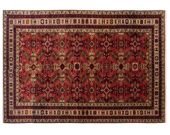 Handmade Vintage Oushak Rug 181x276 cm (5'11"x9'1") – 60+ Years Old Turkish Wool Carpet, Antique Oriental Rug, Bohemian Home Decor
