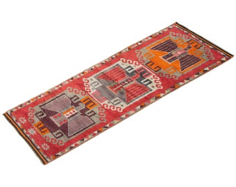 Runner Rug", Antique Rug, 3.7 x 13.5 feet, Oushak Rug, Vintage Rug, Turkish Rug, Hallway Rug, Floor Rug, Kitchen Rug, Wool Rug, Old Rug