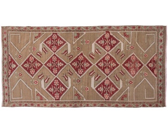 Rug,Chic "Rug,4'4" x 8'0" feet 132 x 245 cm,Wonderful Turkish Rugs on Sale! FREE SHIPPING! Vintage Rug,Turkish Rug,Decorative Rug,Oushak Rug