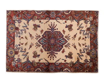 4x7 Vintage Rug, Area Rug, Turkish Rug, 4.2 x 7 feet, Oushak Rug, Antique Rug, Oriental Rug, Handmade Rug, Decorative Rug,Muted Rug,Old Rug