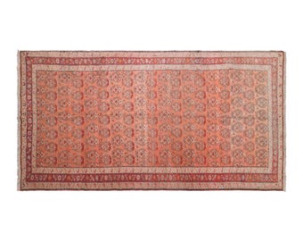 Vintage Turkish Rug, 4.5x12.5 ft, 137x380 cm, Handwoven Wool Rug