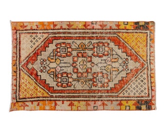 Oushak Rug, Floor Rug, Area Rug, Turkish Rug, Vintage Rug, 2'3 x 3'7 ft, Antique Rug, Oriental Rug, Handmade Rug, Decorative Rug, Old Rug