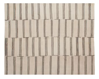 Striped Design Turkish Kilim Rug,Stripe Kilim Rug,285x415 cm,Minimalist Modern Kilim Rug,Striped Turkish Rug, Striped Kilim Rug 9'4x13'7 ft