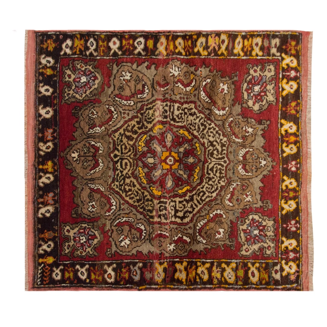 3x3 Small Rug, 2'9 X 2'11 Feet / 87 X 89 Cm,vintage Rug, Turkish Rug ...