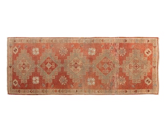 Large Rug, Area Rug, Turkish Rug, Vintage Rug, 4'6 x 11'7 ft, Antique Rug, Oriental Rug, Handmade Rug, Decorative Rug, Oushak Rug, Old Rug