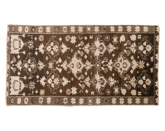 Area Rug, Turkish Rug, Vintage Rug, 2.4 x 4.3 feet, Oushak Rug, Antique Rug, Oriental Rug, Handmade Rug, Decorative Rug, Muted Rug, Old Rug