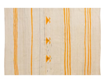 5x8 Minimalist Modern Kilim Rug,Striped Turkish Rug,Striped Kilim Rug, 4'7 x 8'3 ft,Stripe Kilim Rug,140x252cm,Striped Design Turkish Kilim