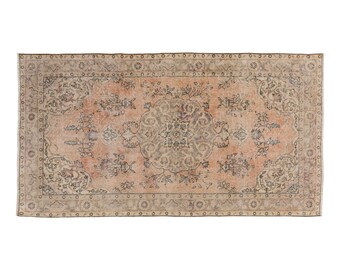 Oushak Rug, Floor Rug, Area Rug, Turkish Rug, Vintage Rug, 3'9 x 7'1 ft, Antique Rug, Oriental Rug, Handmade Rug, Decorative Rug, Old Rug