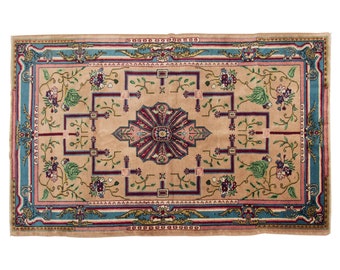 Area Rug, "Turkish Rug, Vintage Rug, 5 x 8.6 feet, Oushak Rug, Antique Rug, Oriental Rug, Handmade Rug, Decorative Rug, Large Rug, Old Rug
